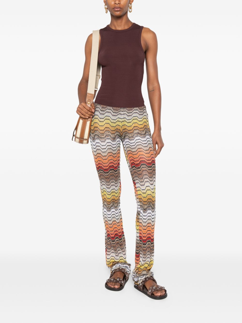 MISSONI Pantaloni lunghi con motivo greca multicolore