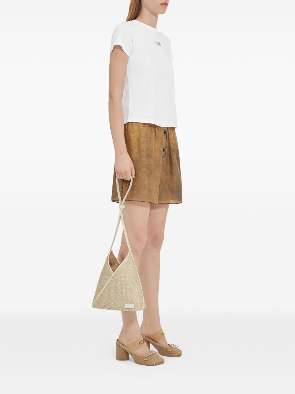 MM6 MAISON MARGIELA T-shirt in cotone bianco con logo