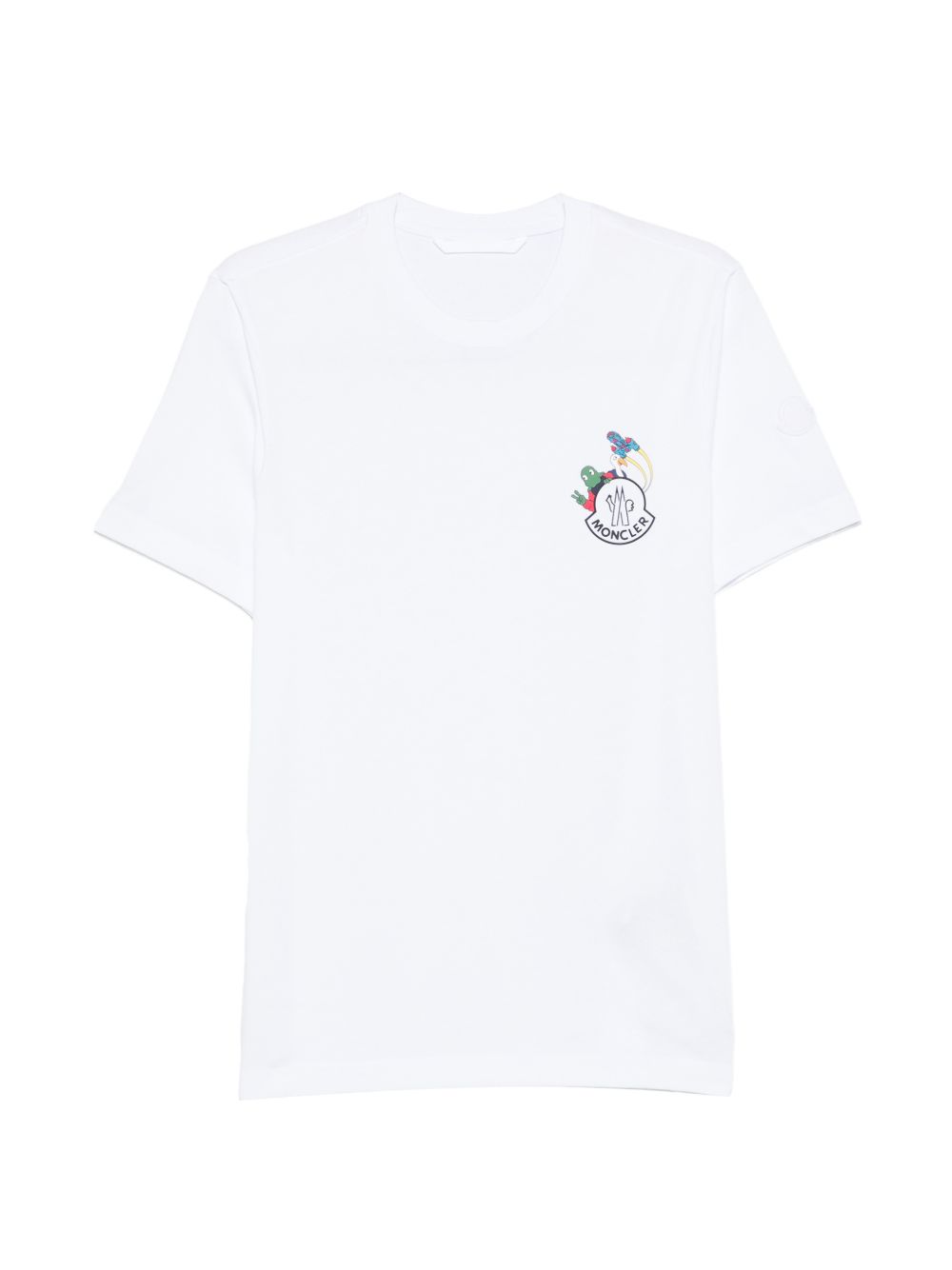 MONCLER T-shirt in cotone bianco con logo