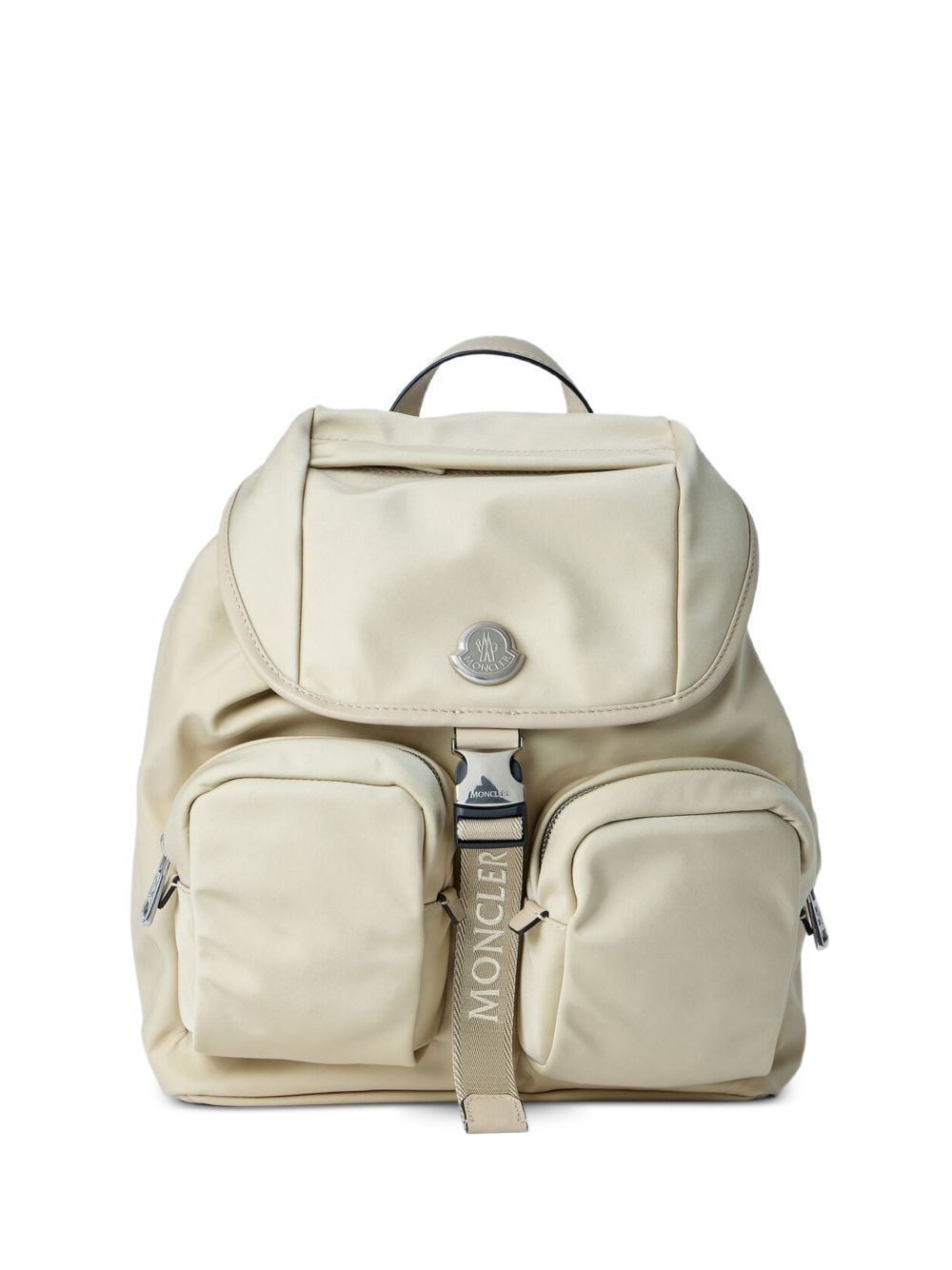 MONCLER Zainetto con tasche beige e logo