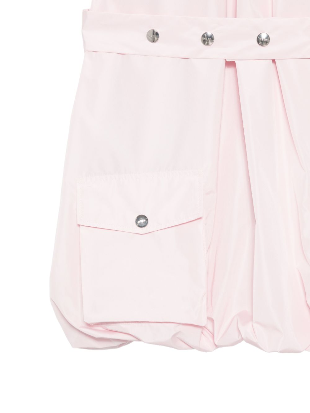 MSGM Abito corto rosa senza spalline con cintura in vita e gonna a palloncino
