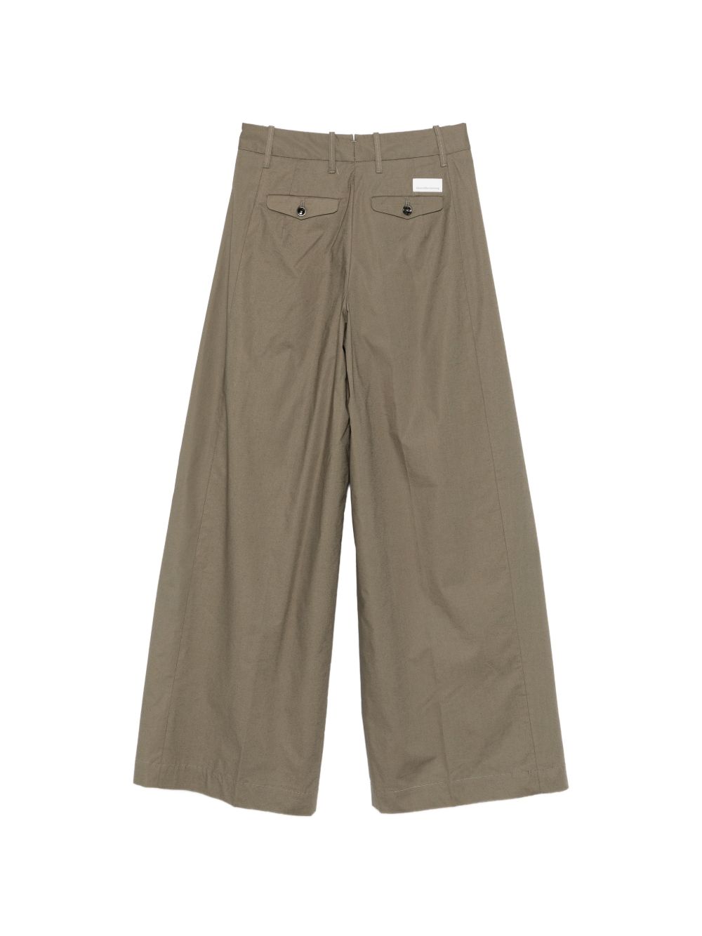 NINE IN THE MORNING Pantaloni Petra in verde con gamba ampia