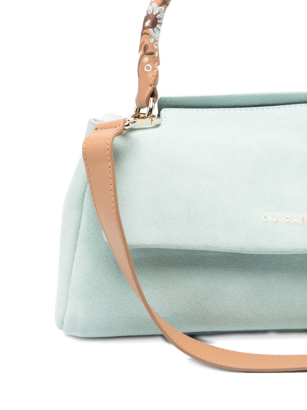 ORCIANI Borsa Sveva Longuette Peach Flower celeste
