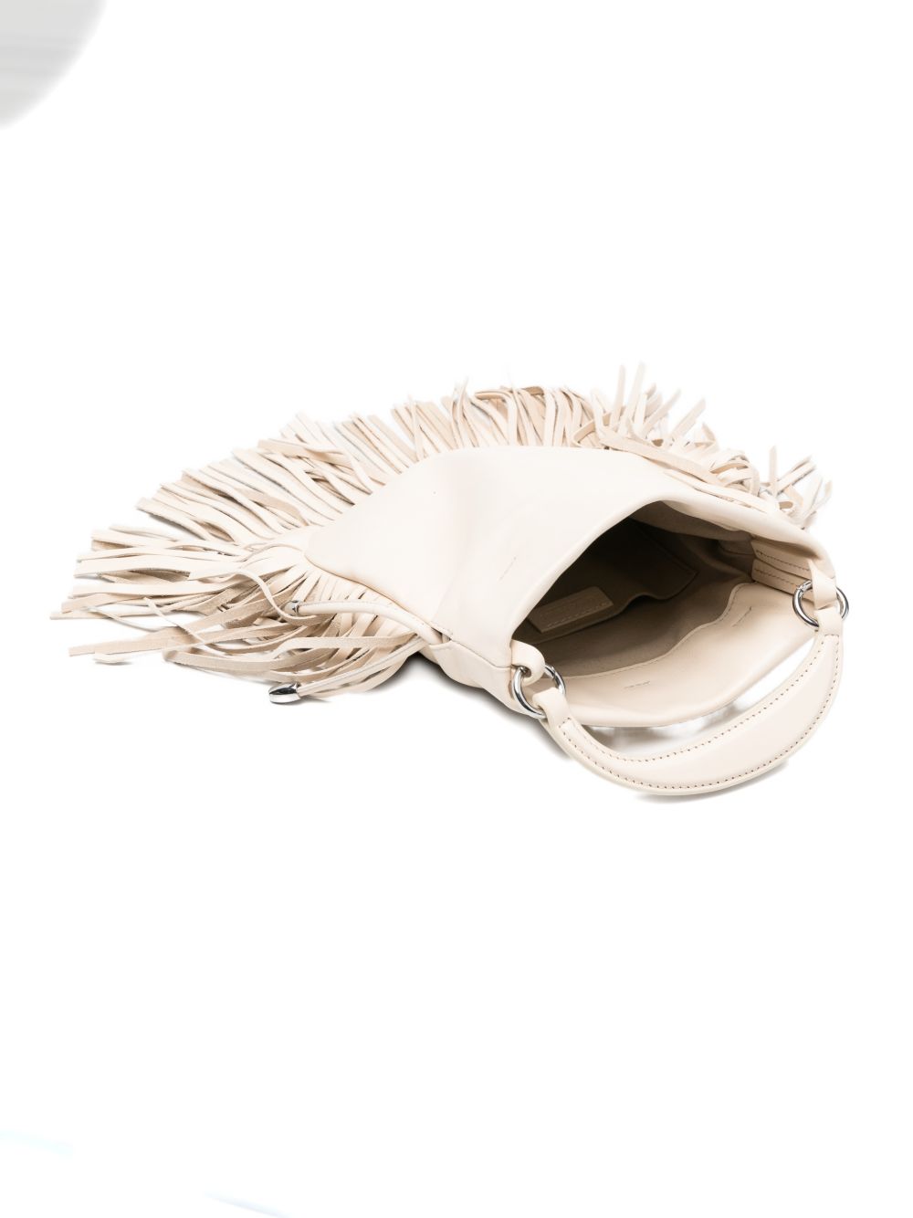 ORCIANI Borsa a secchiello Jungle con frange beige