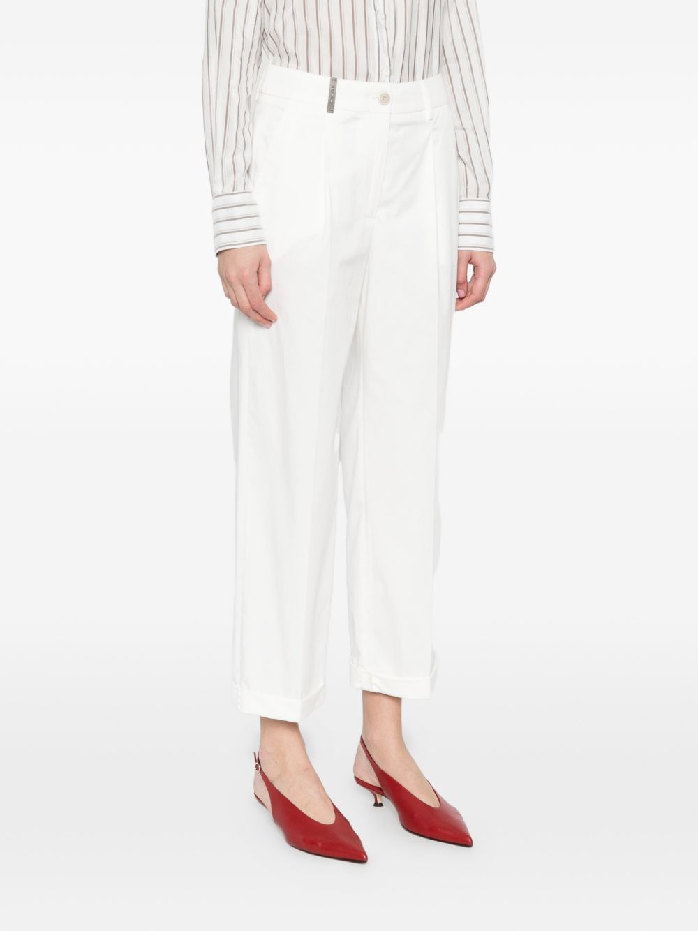 PESERICO Pantaloni bianchi casual