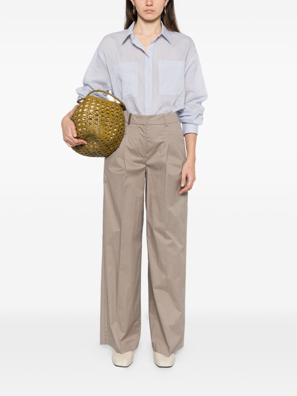 PESERICO Camicia a righe con tasche