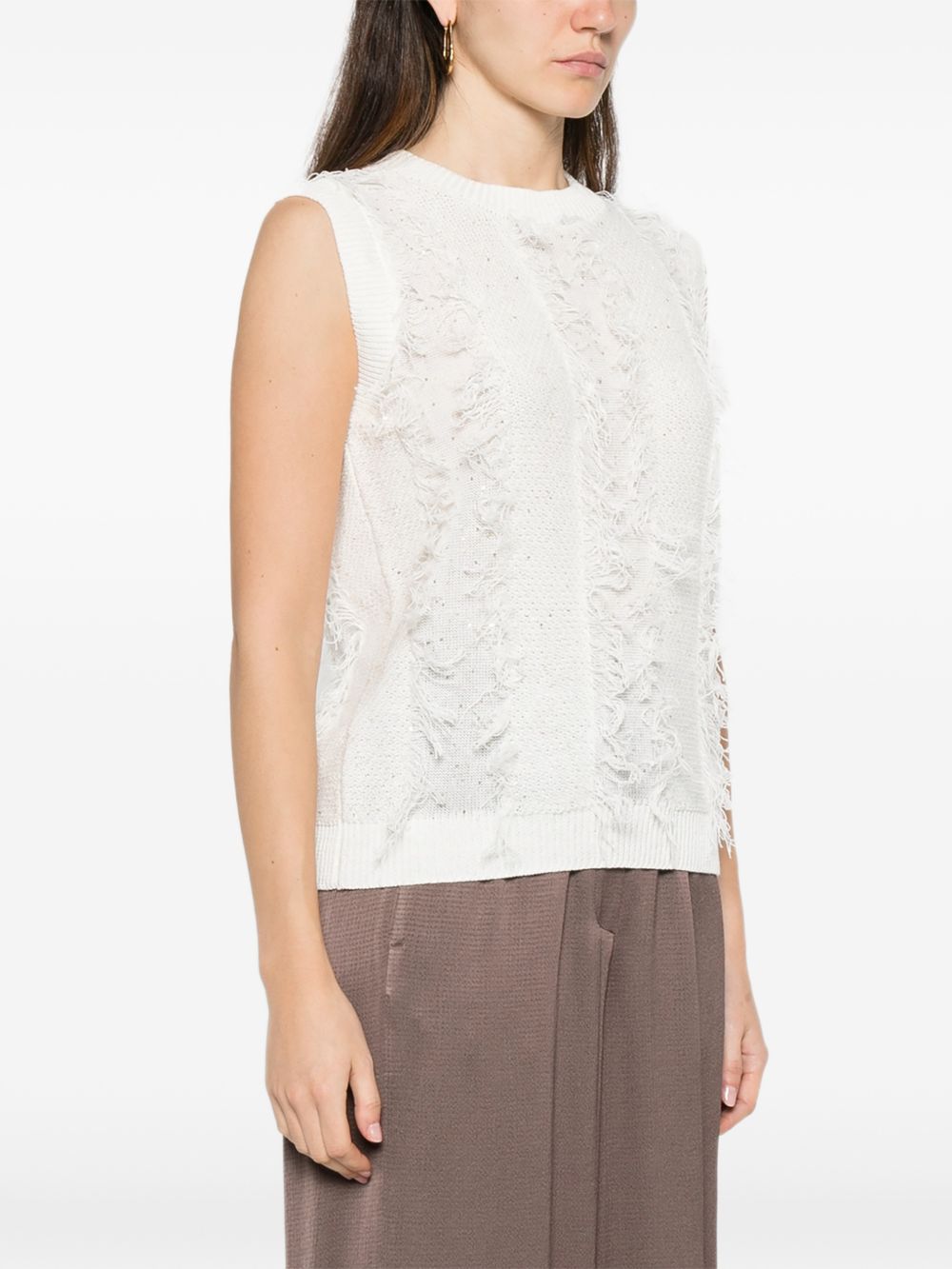 PESERICO Maglia bianca con pizzo