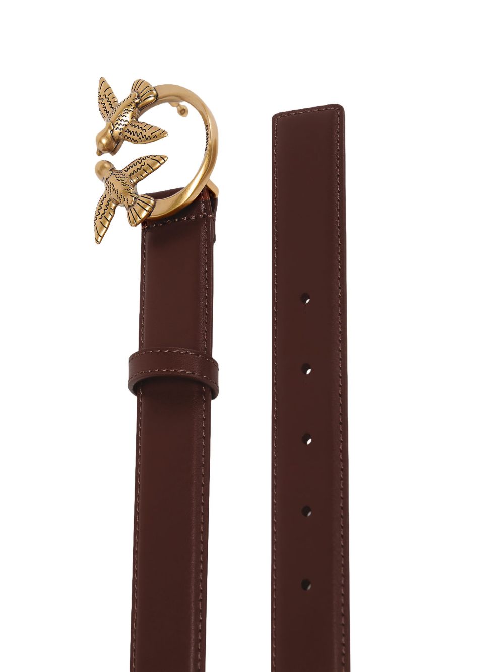 PINKO Cintura Love Berry marrone e oro