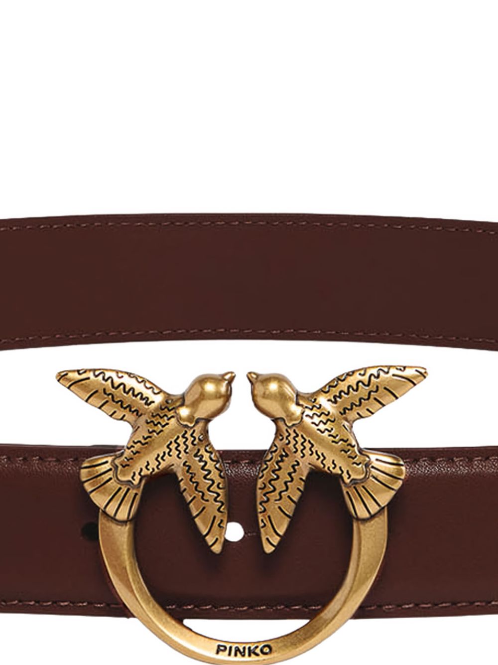 PINKO Cintura Love Berry marrone e oro