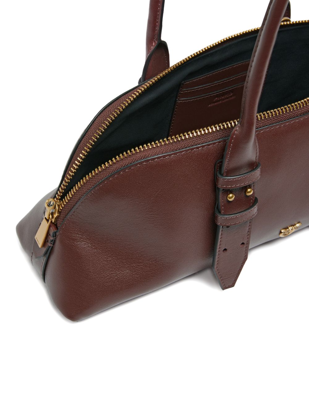 PINKO Borsa a mano in pelle bordeaux con fibbie