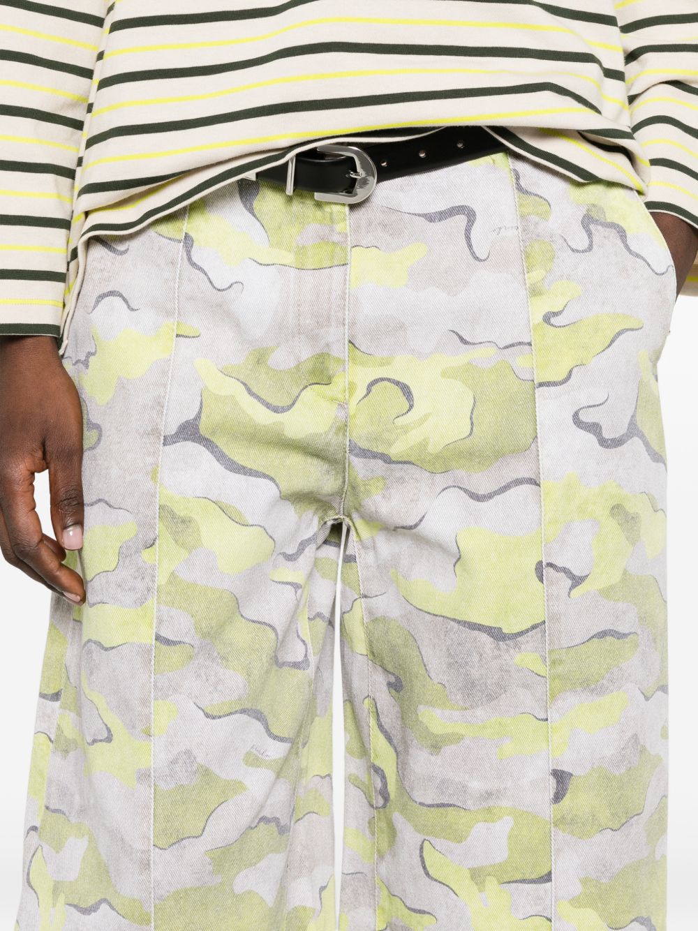 PINKO Pantaloni Graspo fantasia mimetica