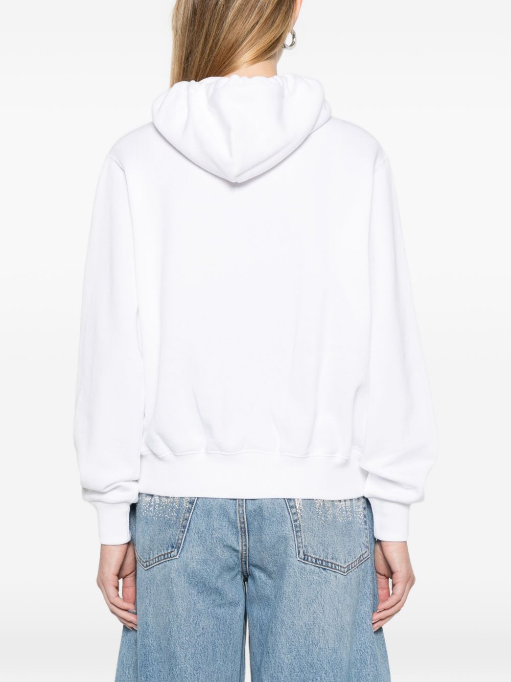 POLO RALPH LAUREN Felpa Sportina con cappuccio e zip bianca