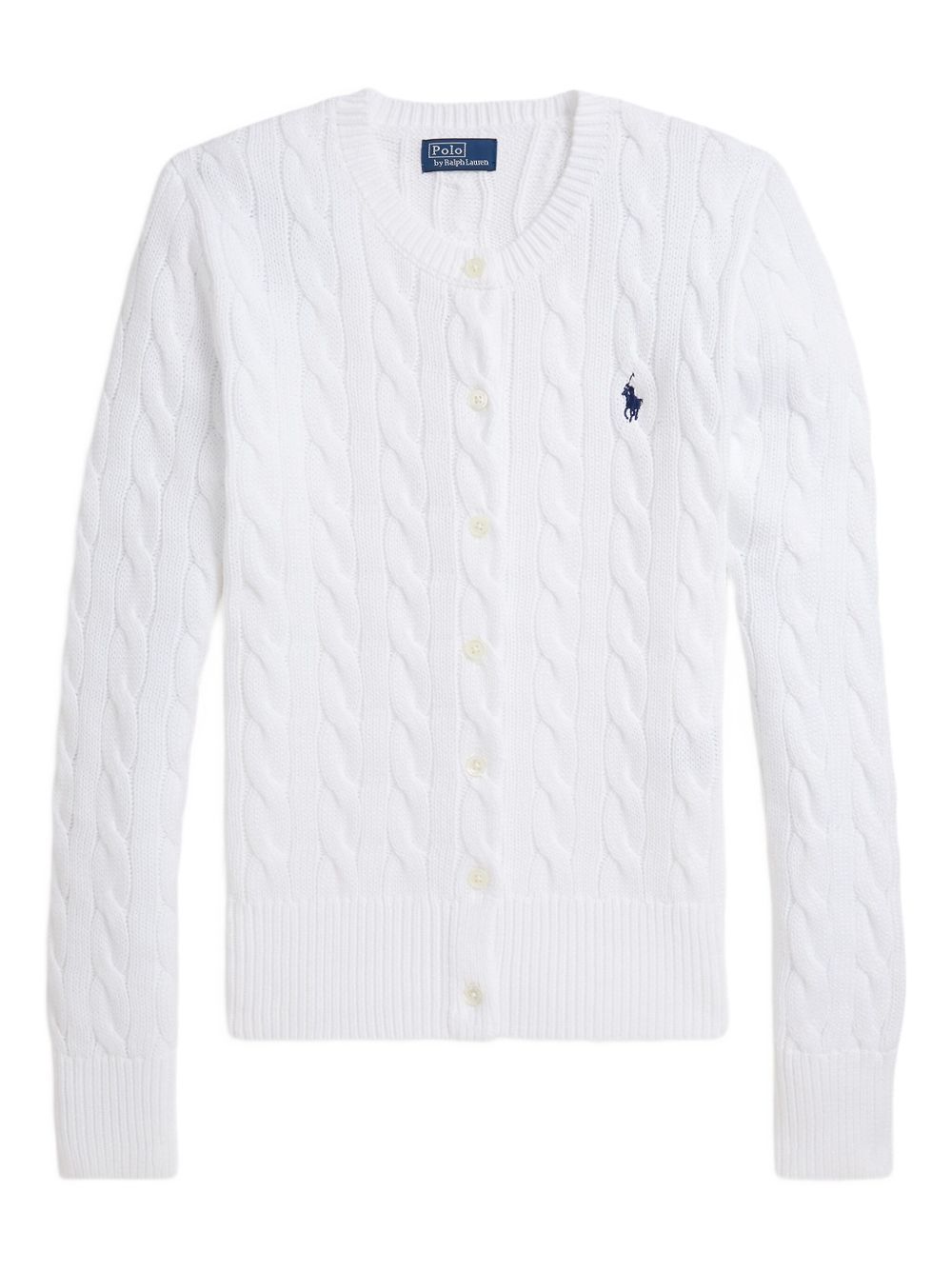 POLO RALPH LAUREN Cardigan in cotone con motivo a treccia