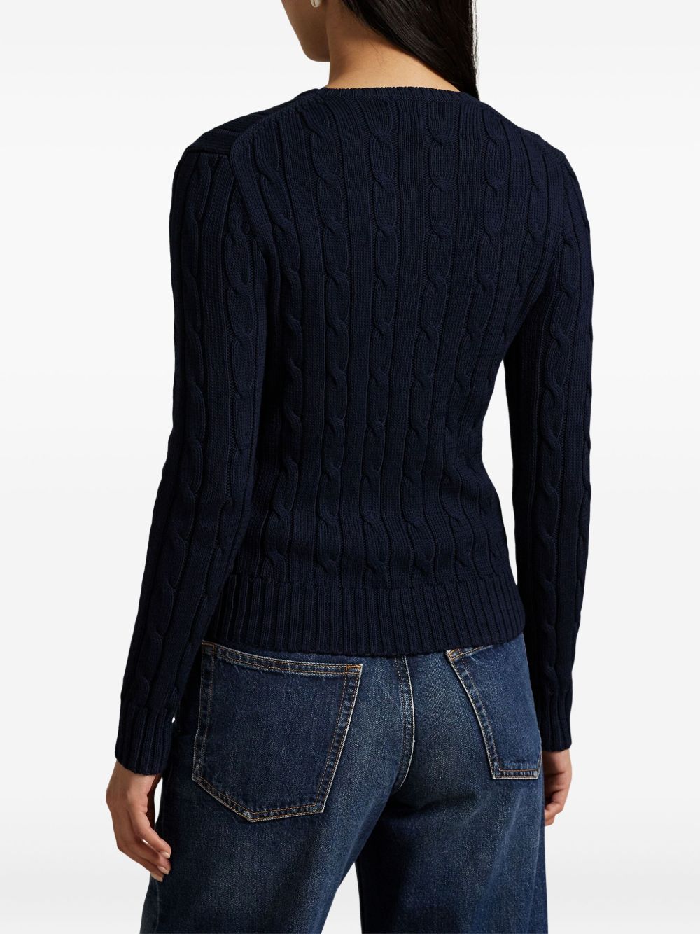 POLO RALPH LAUREN Maglia a tracce in cotone blu navy