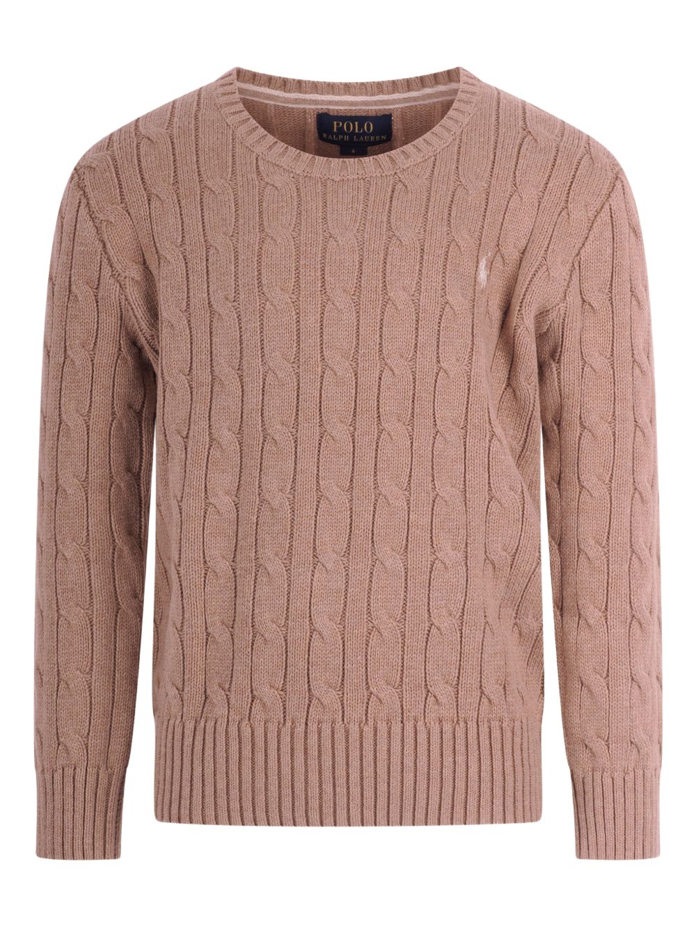 POLO RALPH LAUREN Maglia in cotone marrone chiaro