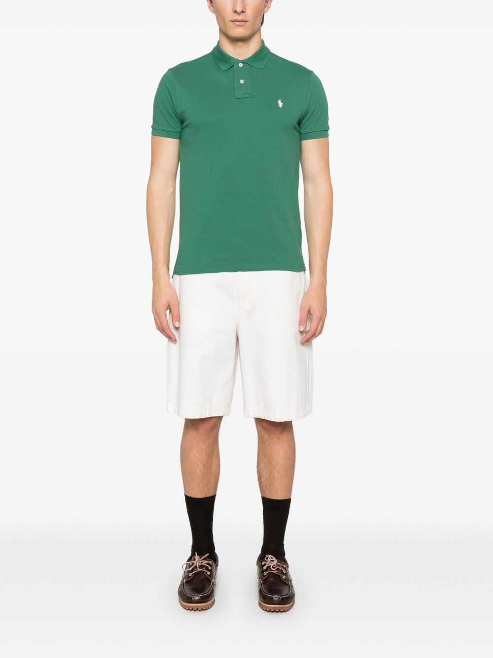 POLO RALPH LAUREN Polo in cotone verde con logo