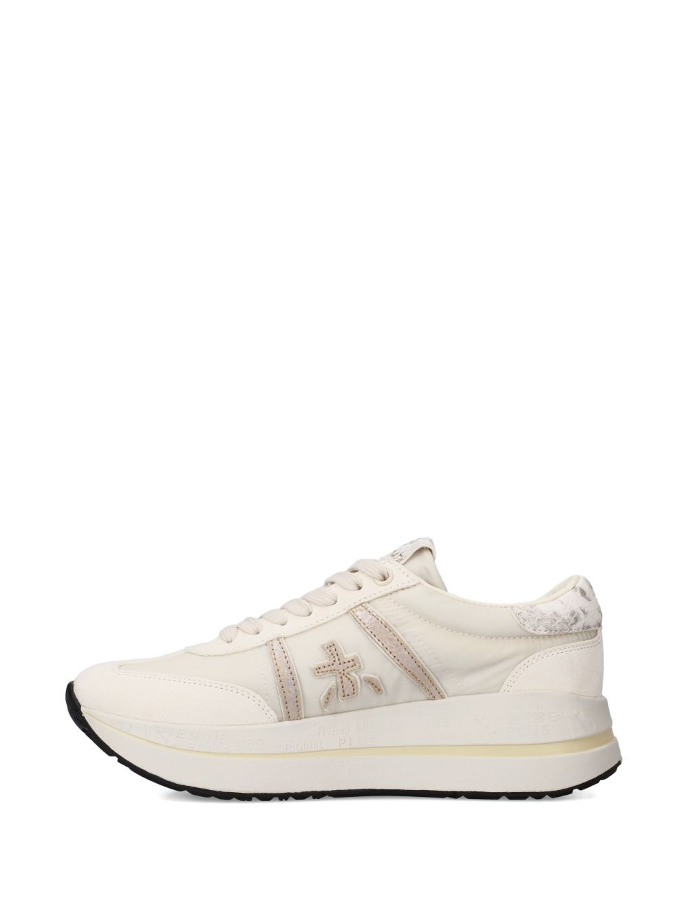 PREMIATA Sneakers e trainers con dettagli dorati bianche