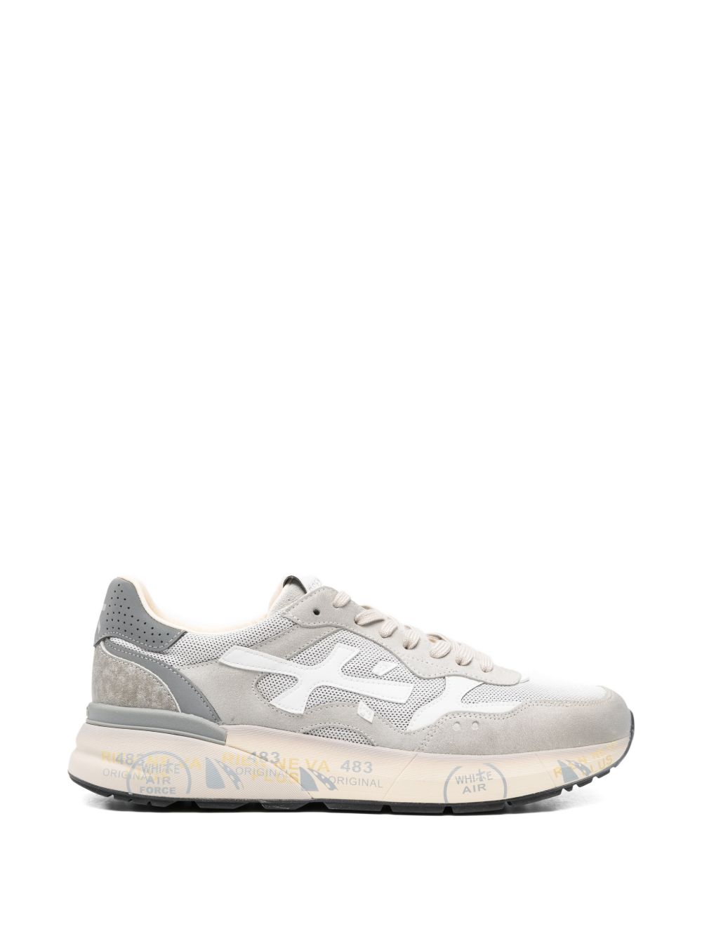 PREMIATA Sneakers Mick in pelle grigia con logo