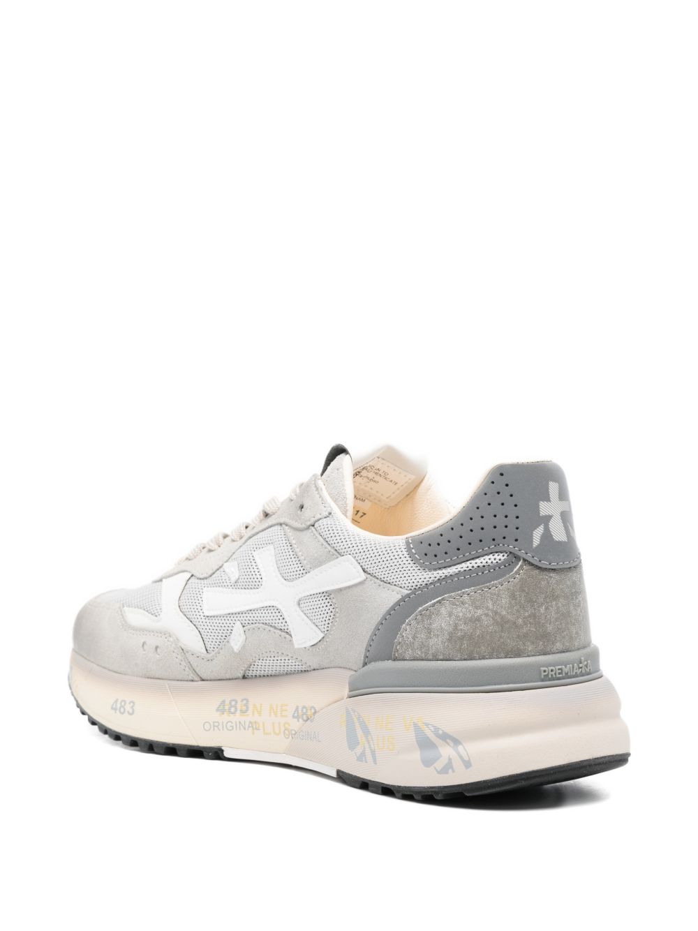 PREMIATA Sneakers Mick in pelle grigia con logo