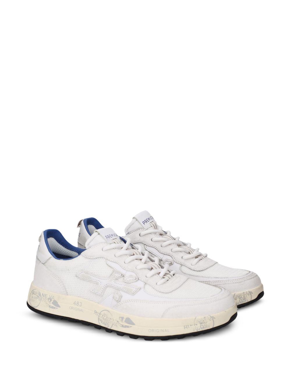 PREMIATA Sneakers Nous in pelle bianca