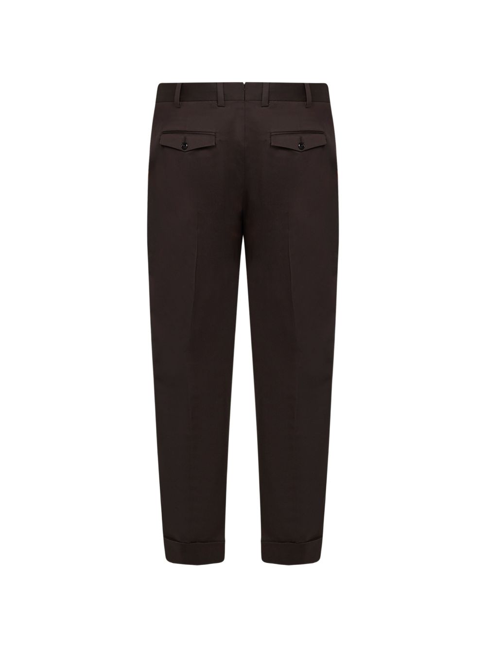 PT TORINO Pantaloni marroni in cotone elasticizzato