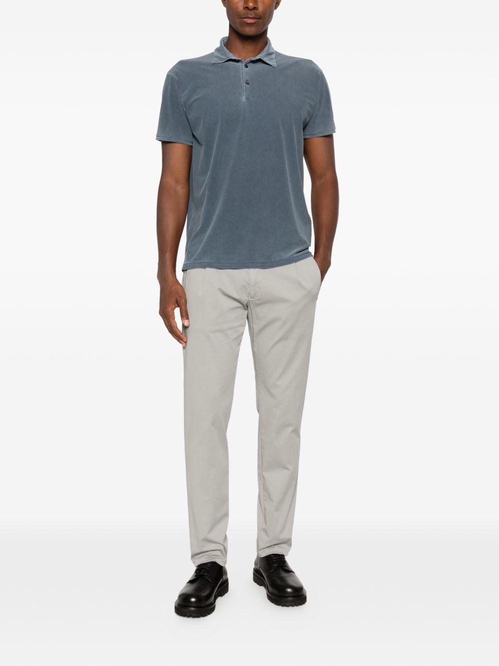RRD ROBERTO RICCI DESIGNS Polo blu cielo a maniche corte con patch logo