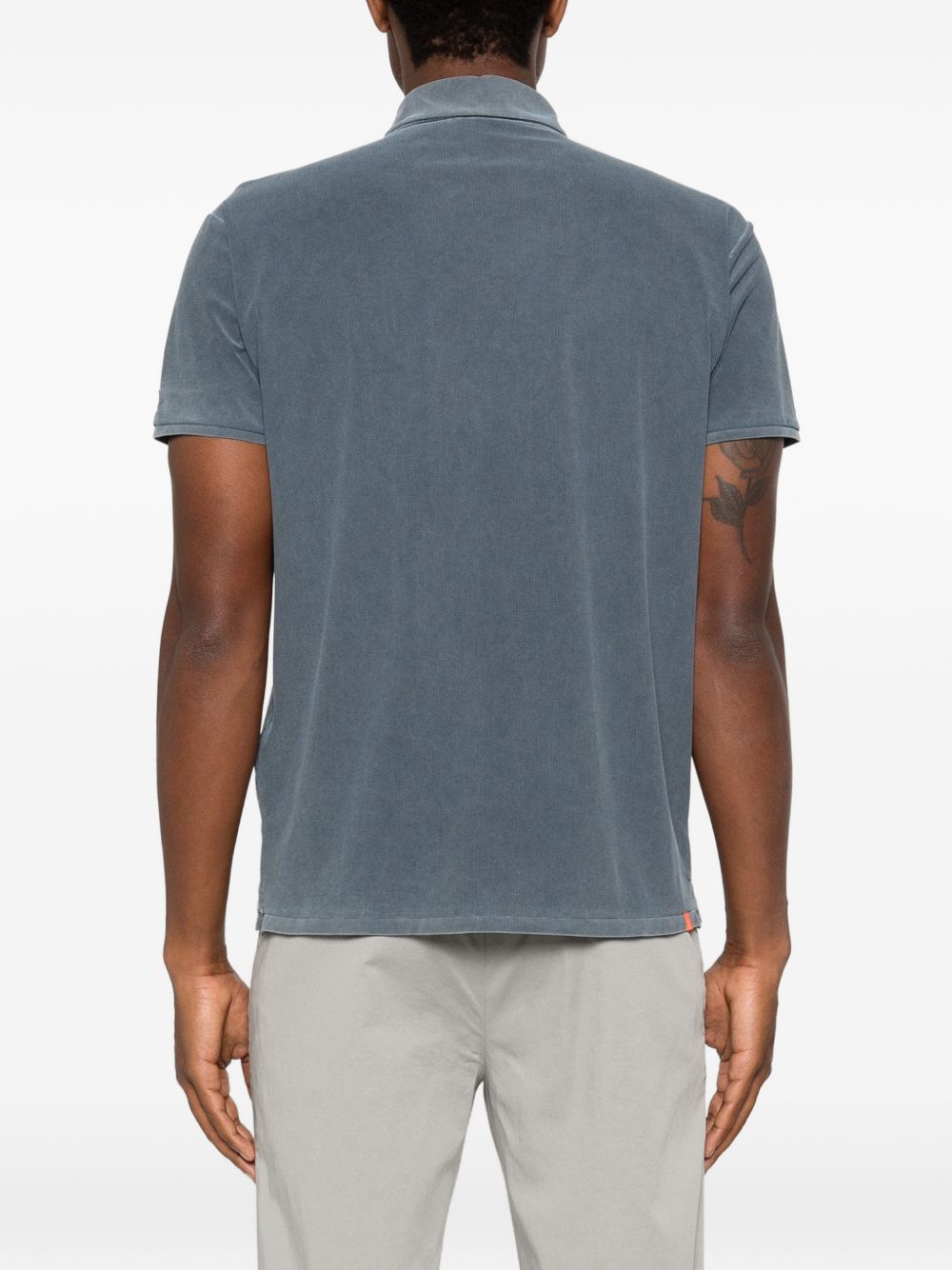 RRD ROBERTO RICCI DESIGNS Polo blu cielo a maniche corte con patch logo
