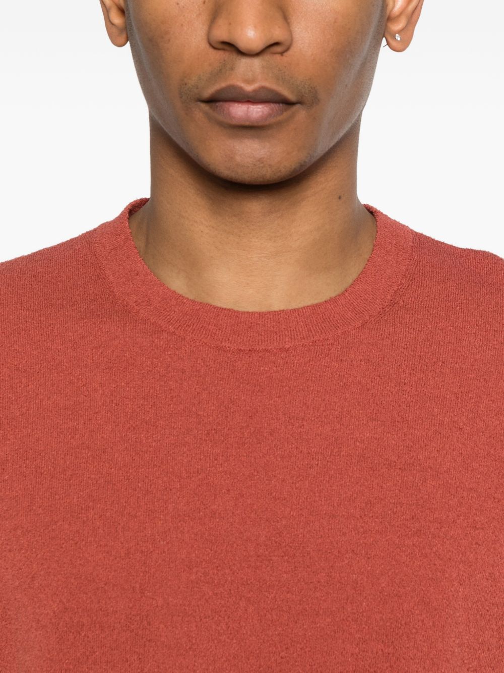 SCAGLIONE T-shirt in cotone rosso a maniche corte