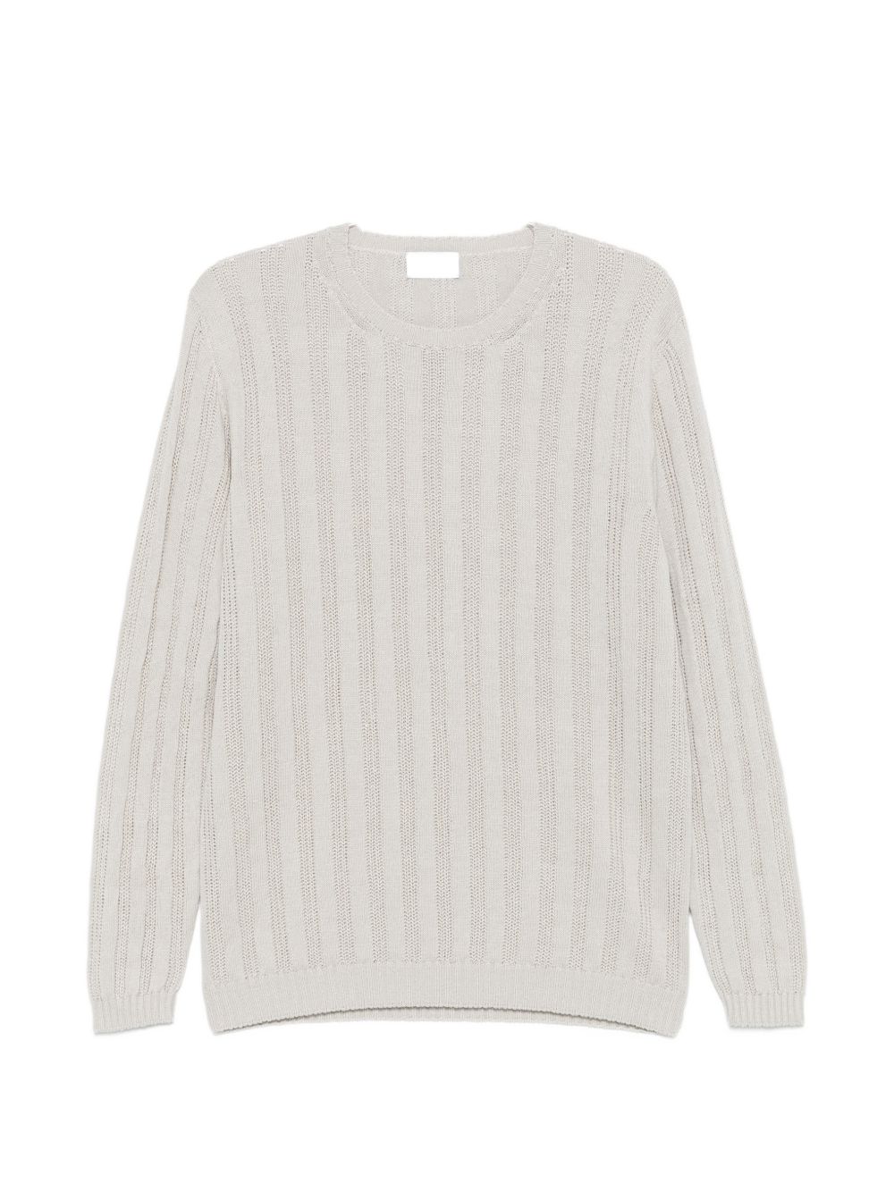 SCAGLIONE Maglia in lino e cotone bianco a righe