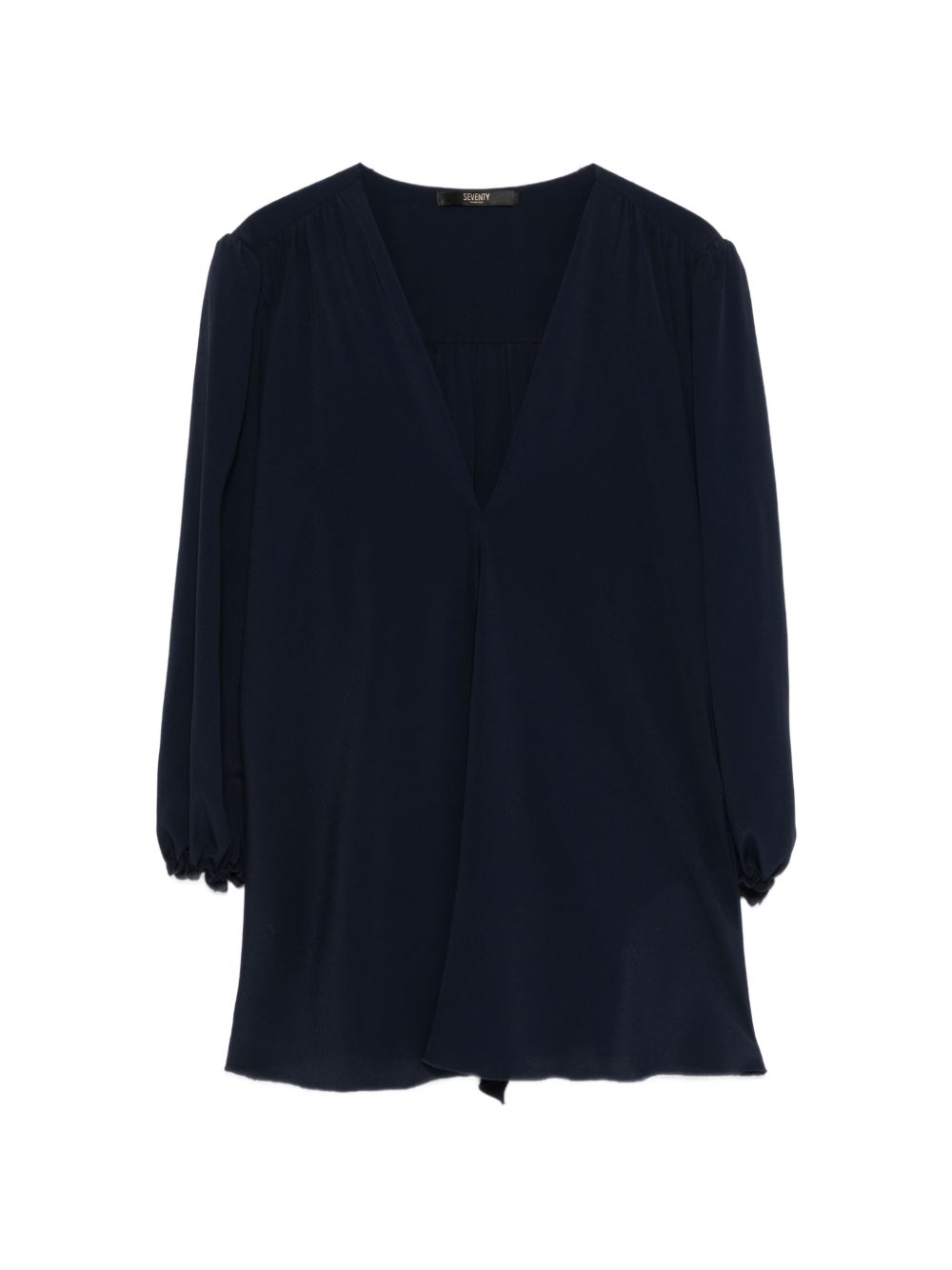 SEVENTY Blusa blu con scollo a V
