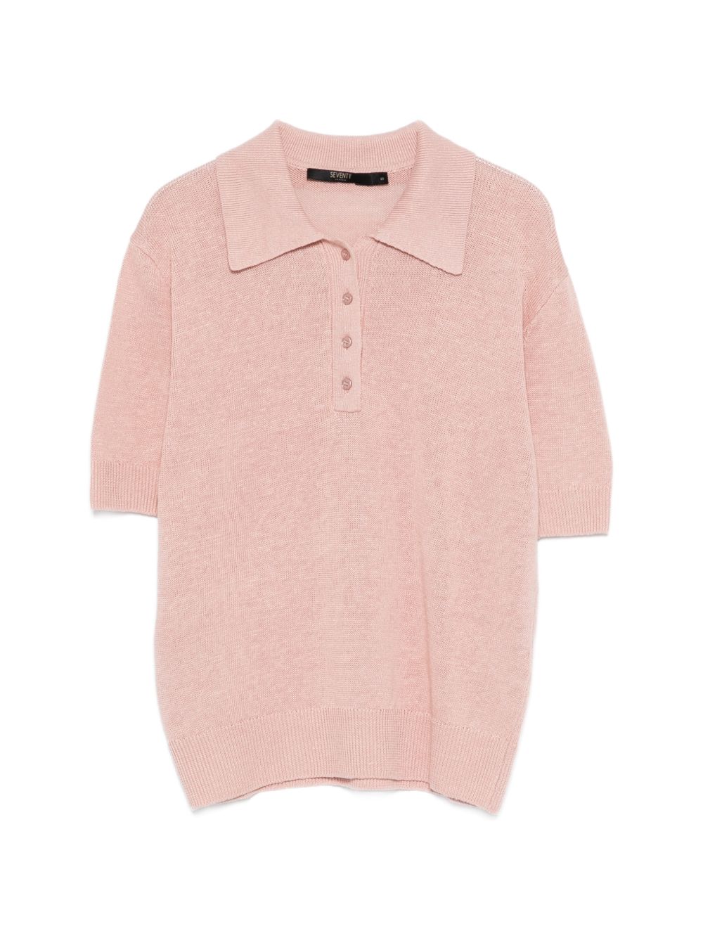 SEVENTY Polo a maniche corte in lino misto cotone