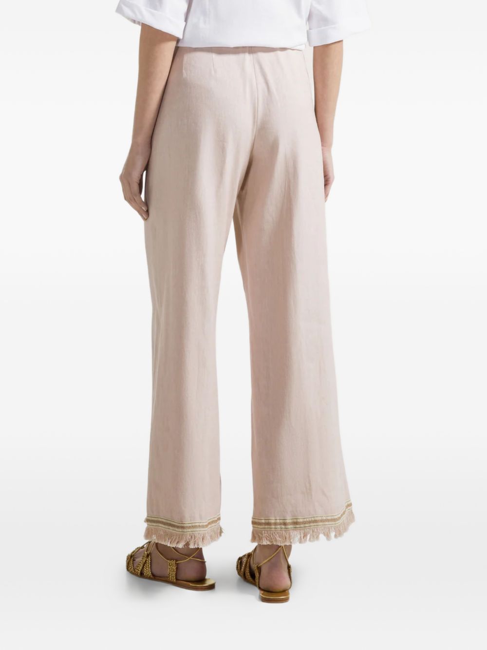 SEVENTY Pantaloni in lino misto cotone rosa