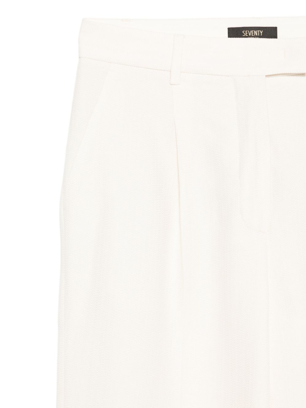 SEVENTY Pantaloni in cotone bianco ampi