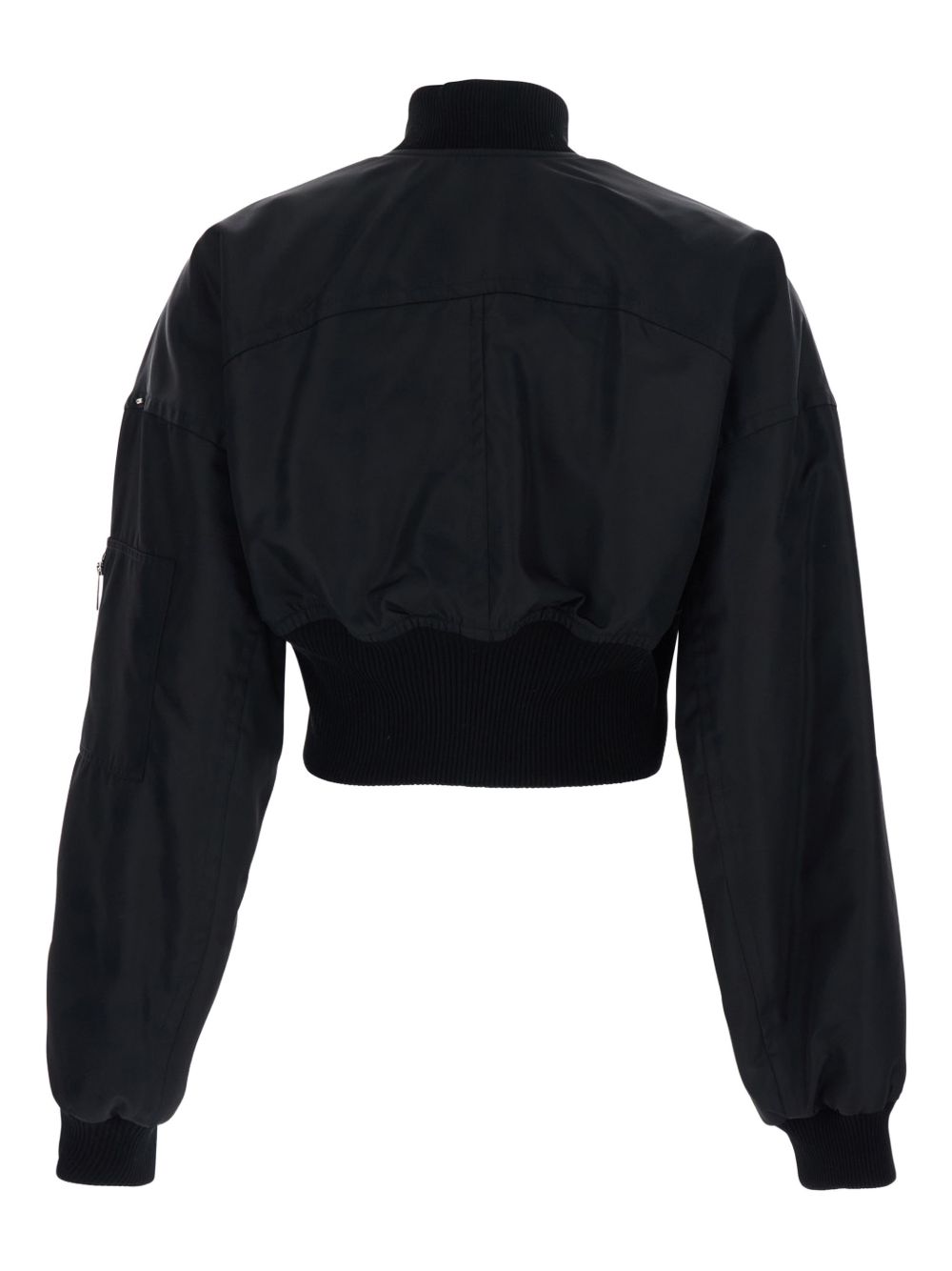 SPORTMAX Giacca nera sportiva corta con zip