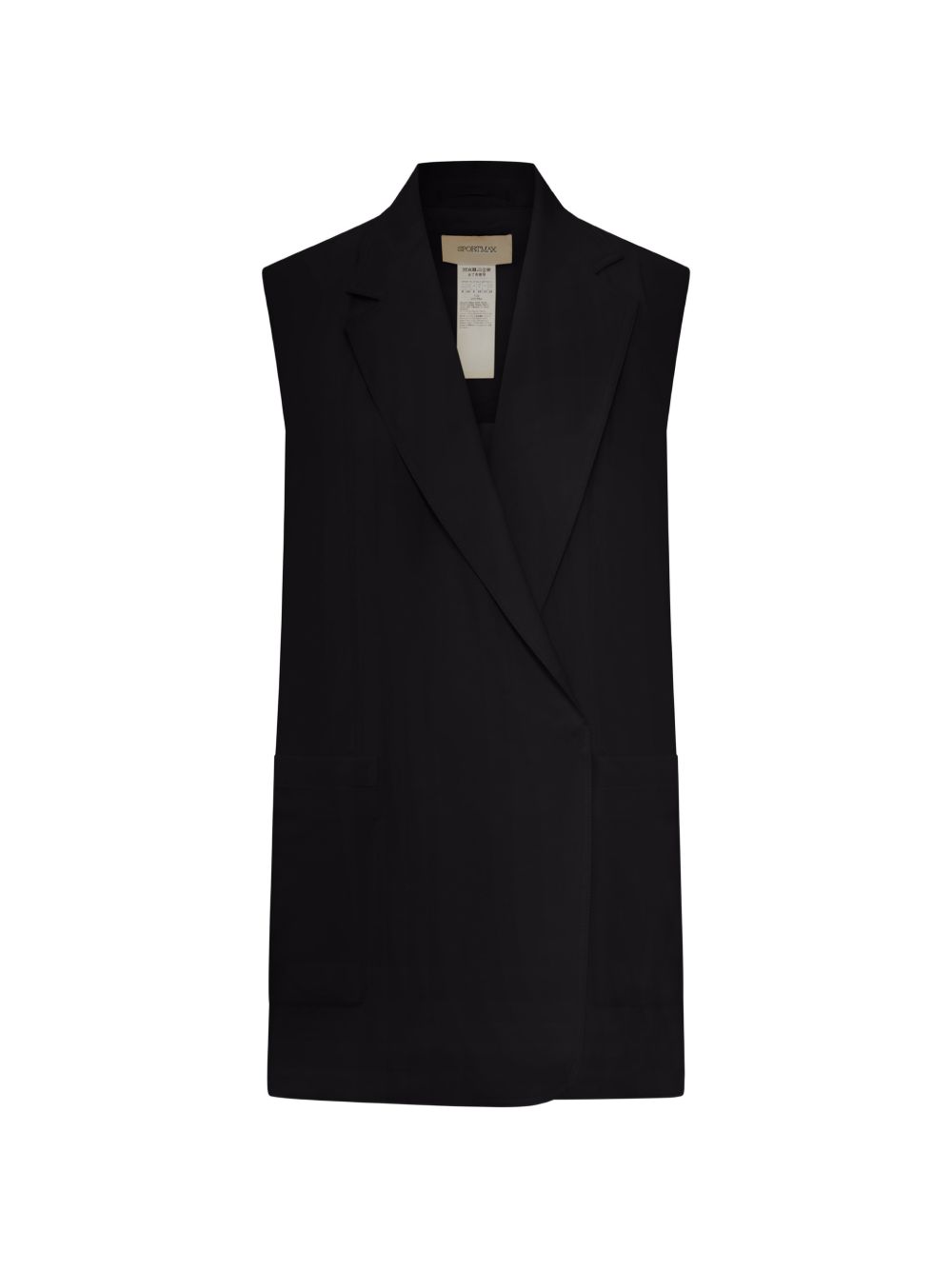 SPORTMAX Gilet Maggio doppiopetto strutturato nero