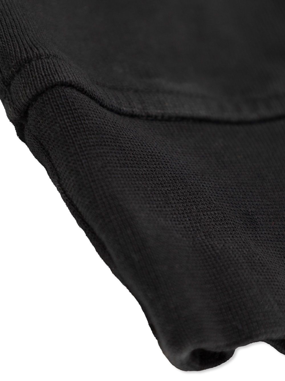 STONE ISLAND Felpa nera con cappuccio con logo bianco