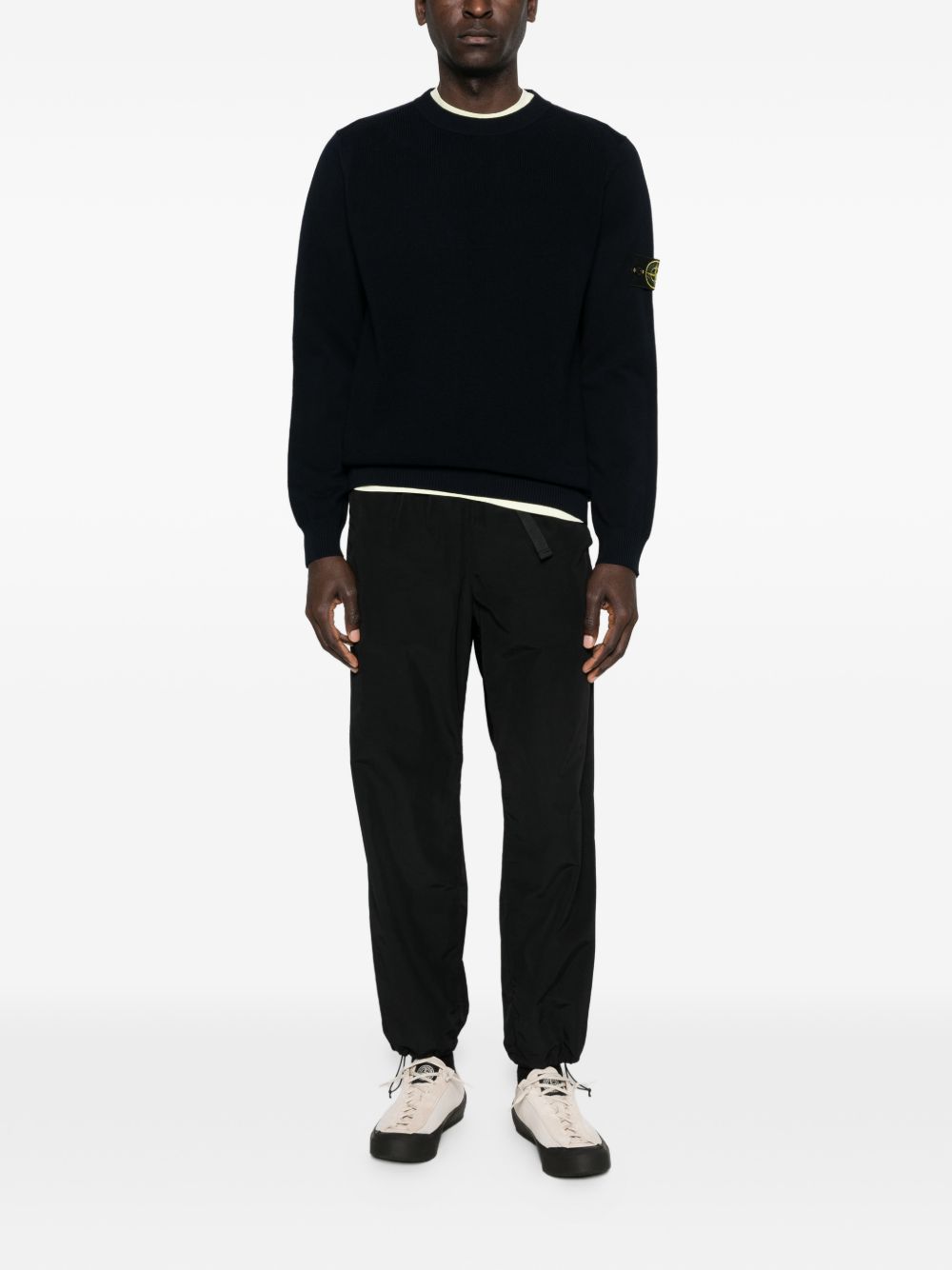 STONE ISLAND Maglione girocollo blu navy