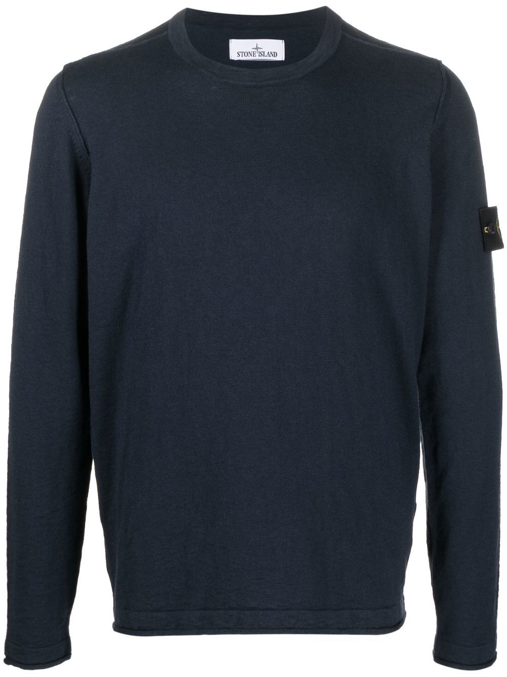 STONE ISLAND Maglia girocollo blu navy