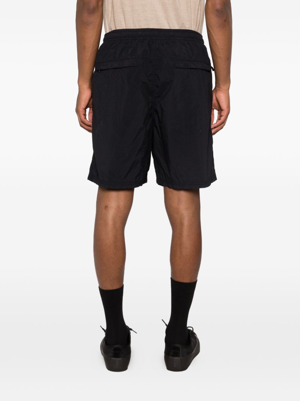 STONE ISLAND Shorts neri con logo