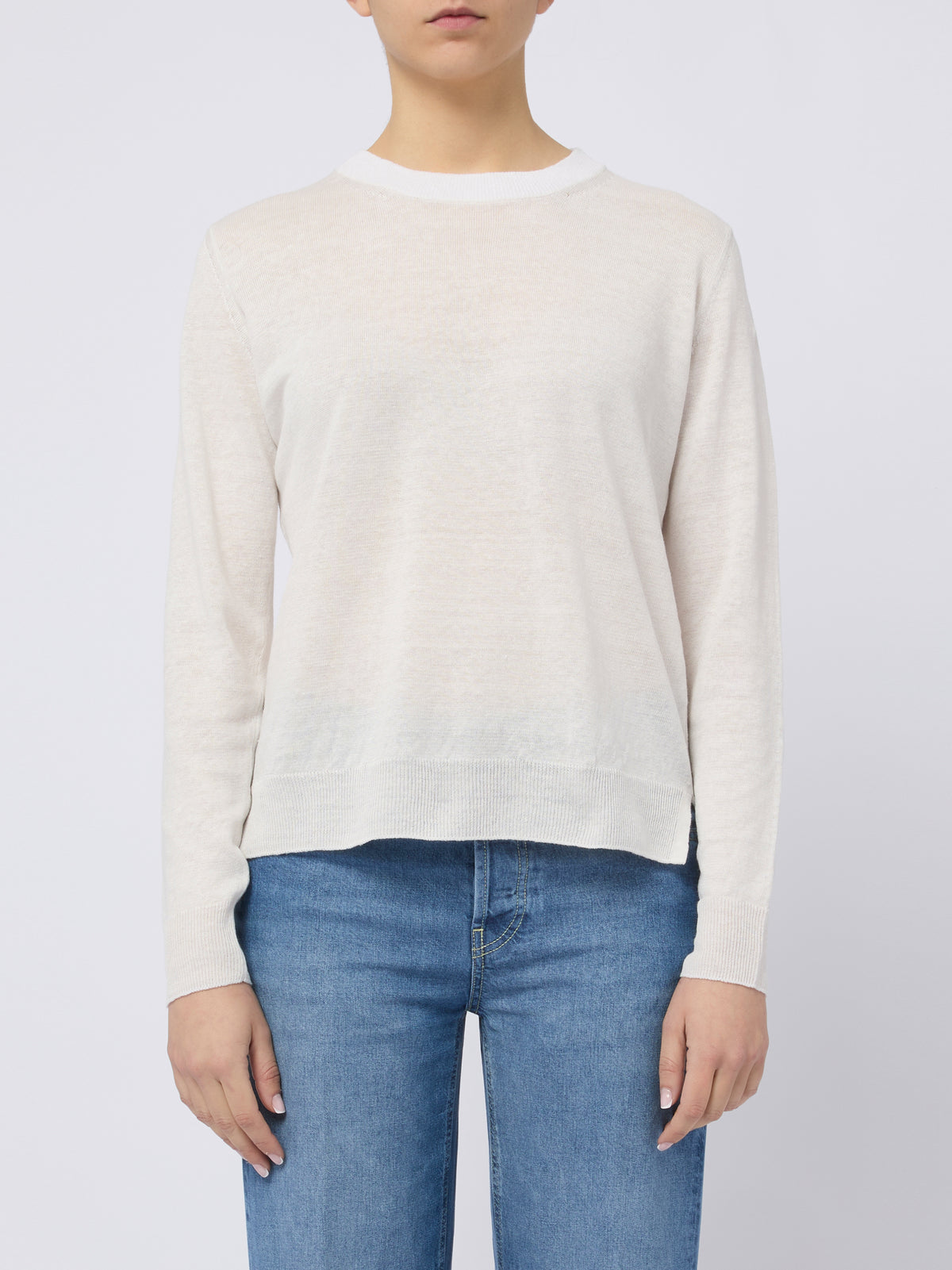 S MAX MARA Maglia girocollo Fervore bianco sporco