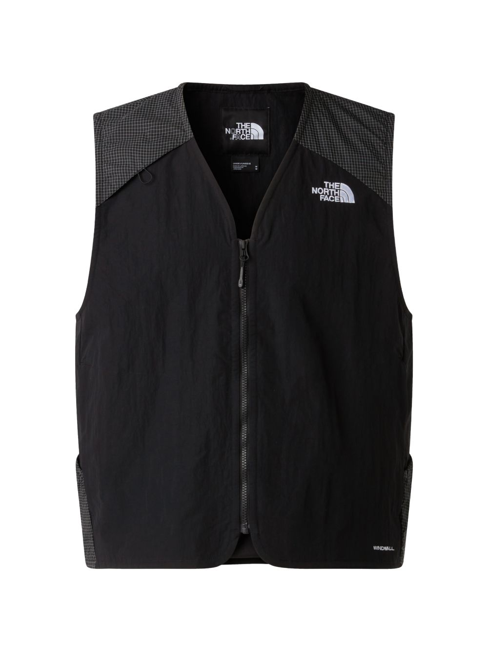 THE NORTH FACE Gilet nero con zip e logo