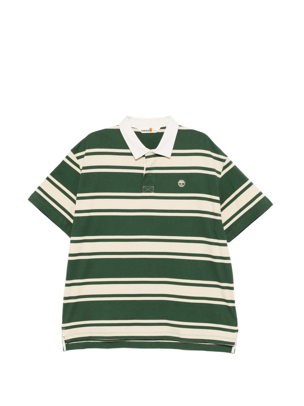 TIMBERLAND Polo verde a righe con logo