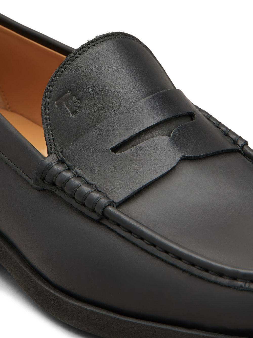 TODS Mocassini neri Light 98L con fascia penny