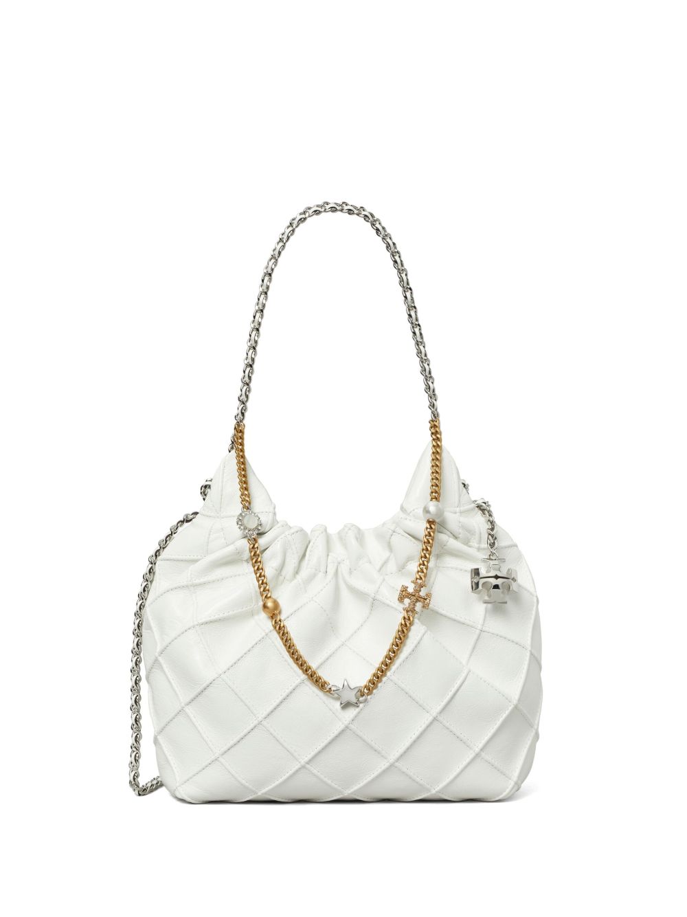 TORY BURCH Borsa a spalla in pelle bianca