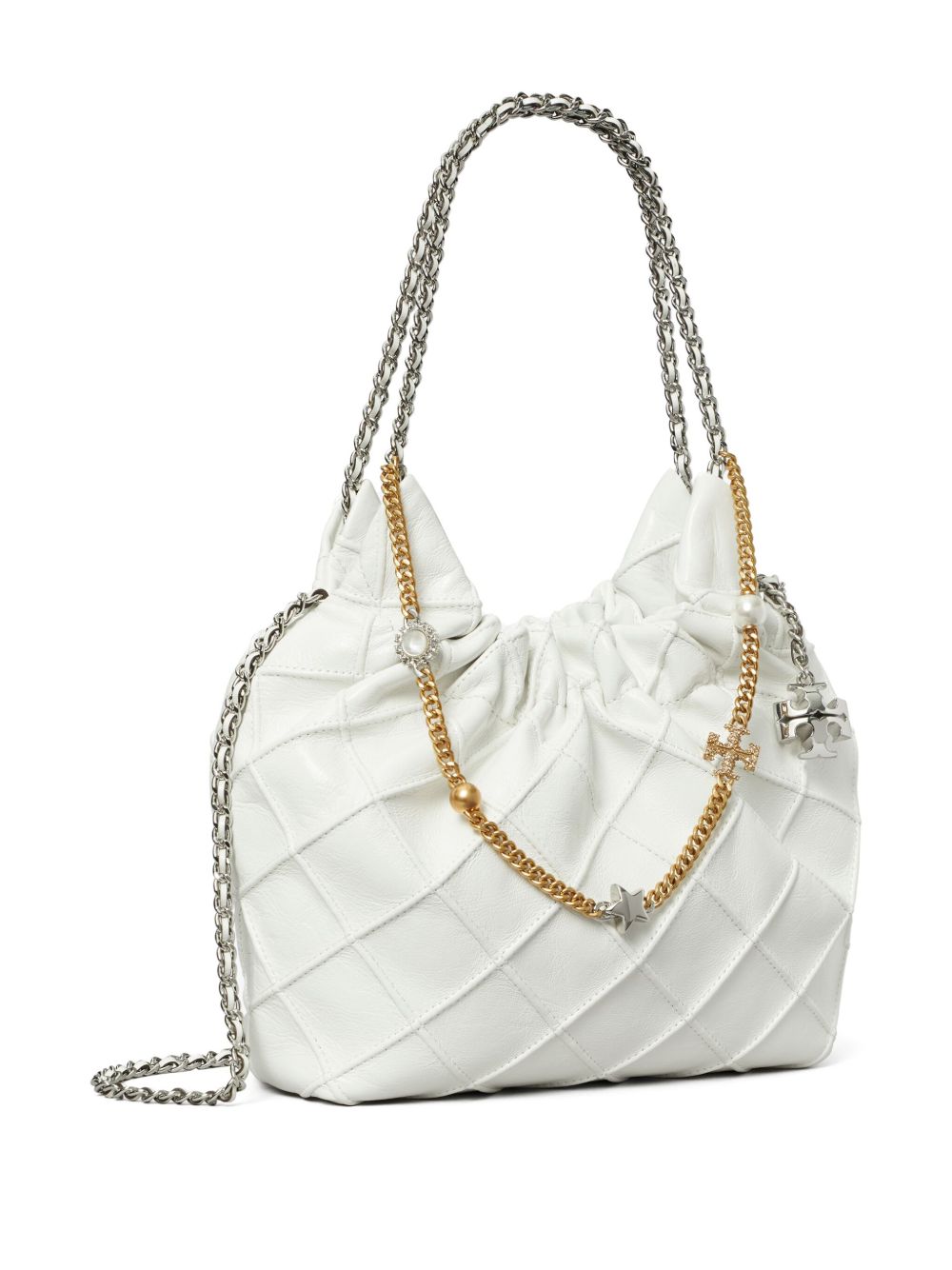 TORY BURCH Borsa a spalla in pelle bianca