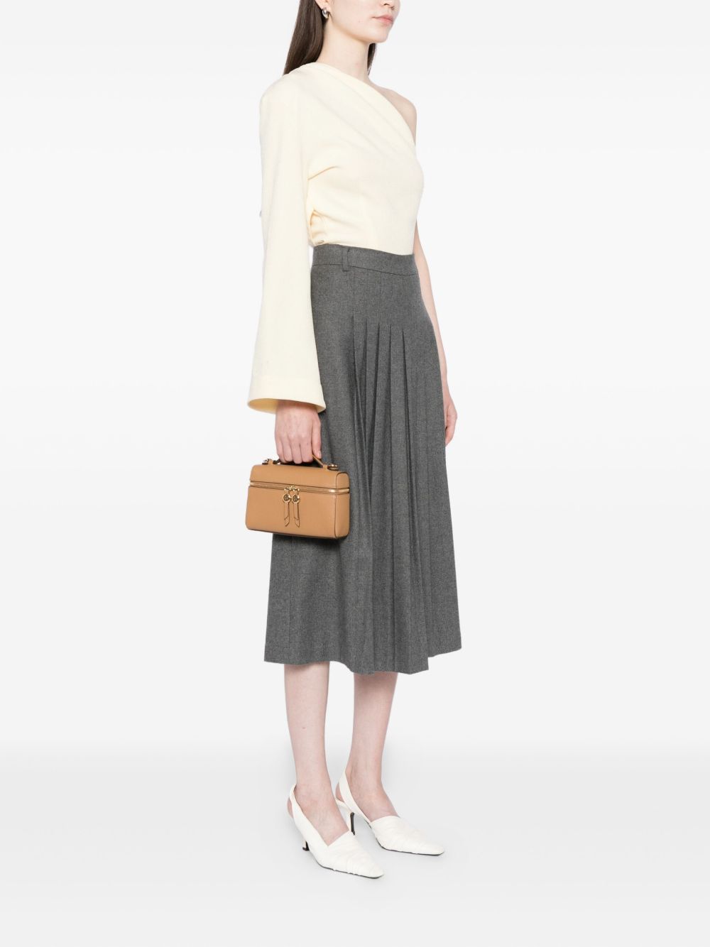 TORY BURCH Borsa a spalla 'Romy' in pelle marrone chiaro