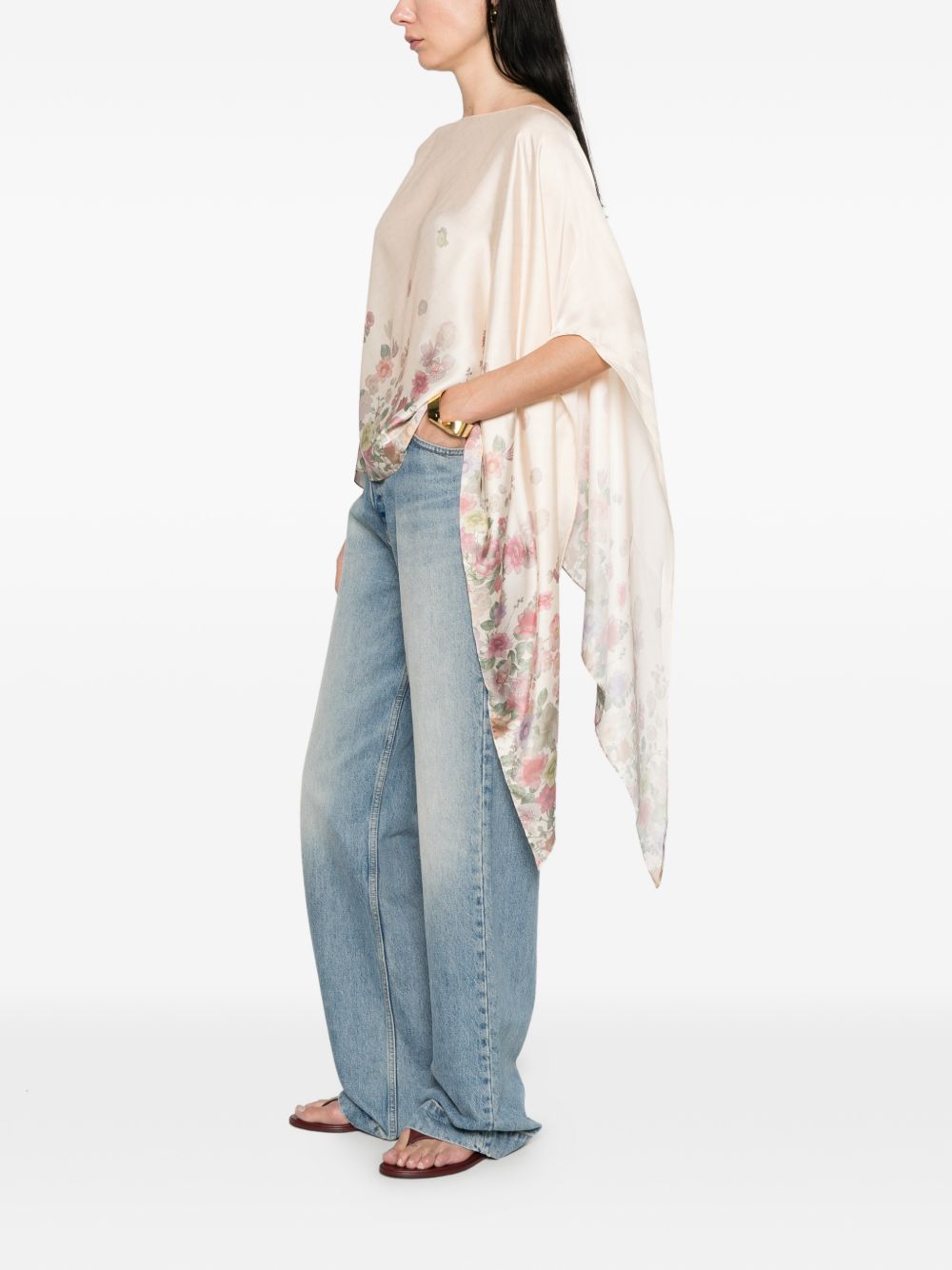 TWINSET Blusa foulard con stampa floreale