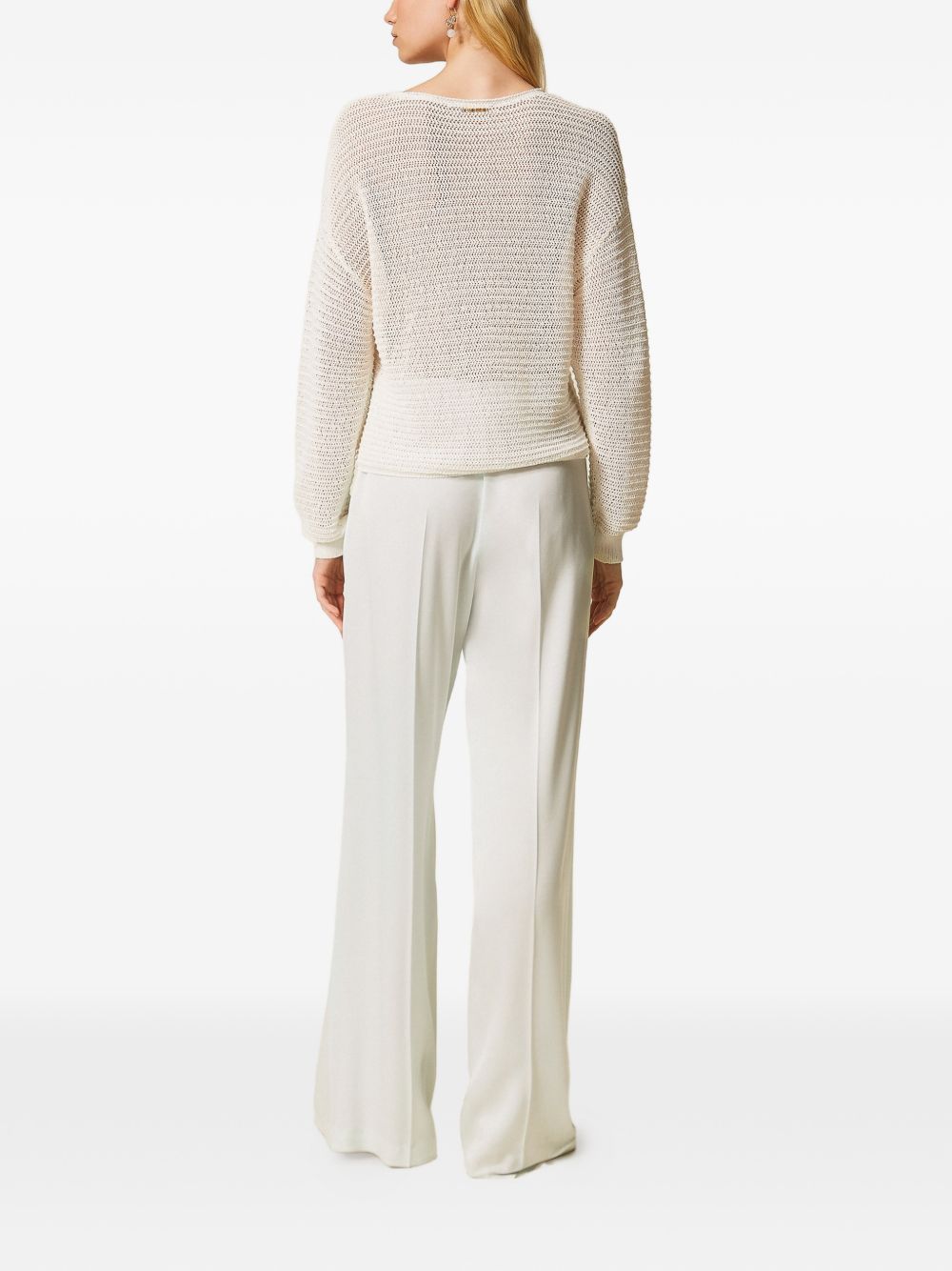 TWINSET Pantalone oversize color ghiaccio