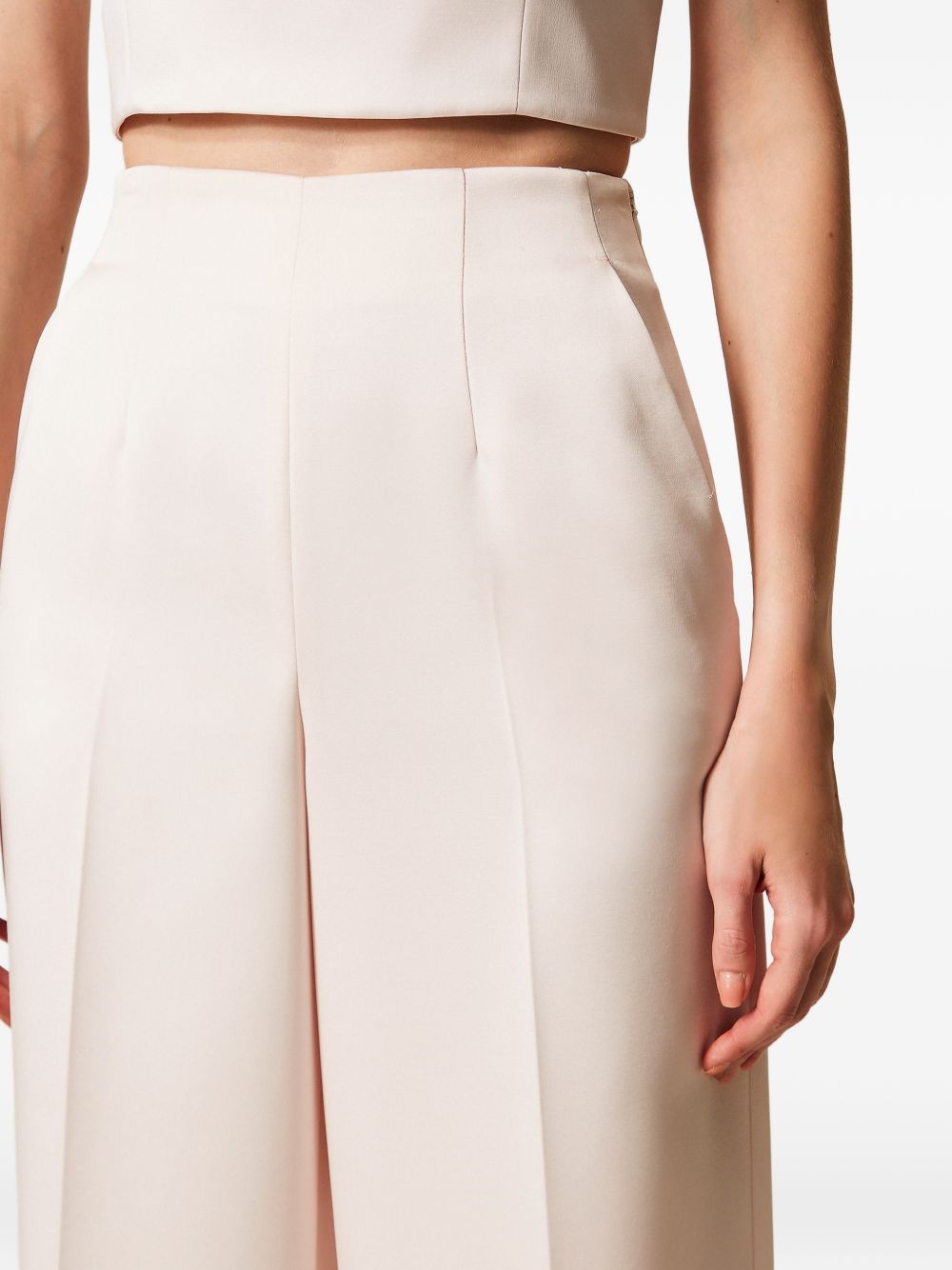 TWINSET Pantaloni color panna a vita alta