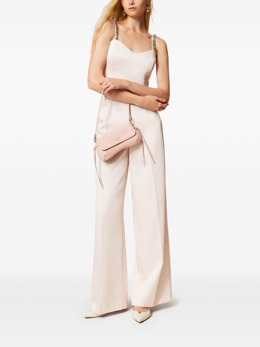 TWINSET Pantaloni color panna a vita alta